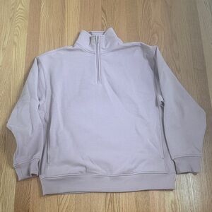 Athleta Forever Fleece 1/4 Zip Sweatshirt in Blush sz Small